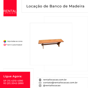 Locação de Banco de Madeira