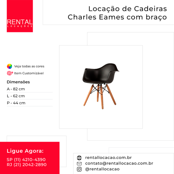 Aluguel Cadeiras Charles Eames com Braço