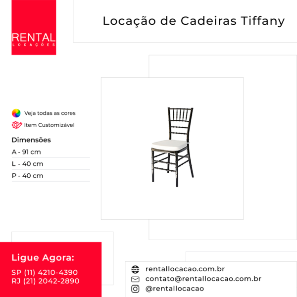 Aluguel de Cadeiras Tiffany