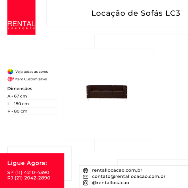 Aluguel de Sofás LC Marrom