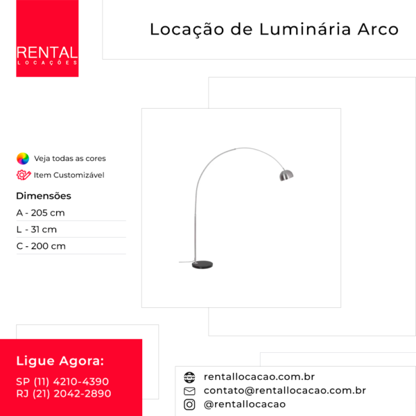 Aluguel de Luminária Arco