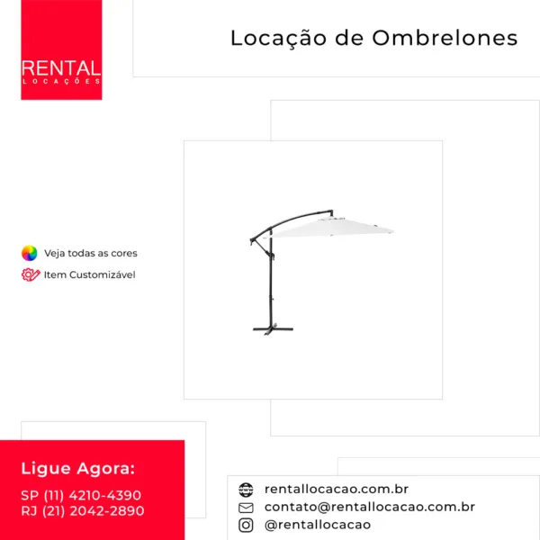 Aluguel de Ombrelone Lateral