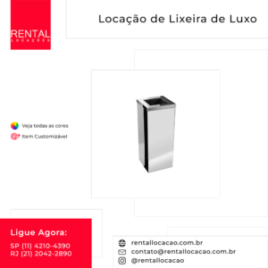 Aluguel de Lixeiras Inox de Luxo