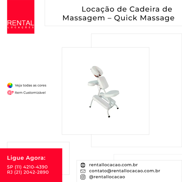 Aluguel de Cadeira Quick Massage