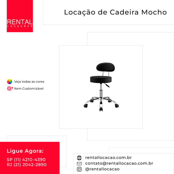 Aluguel de Cadeira Mocho